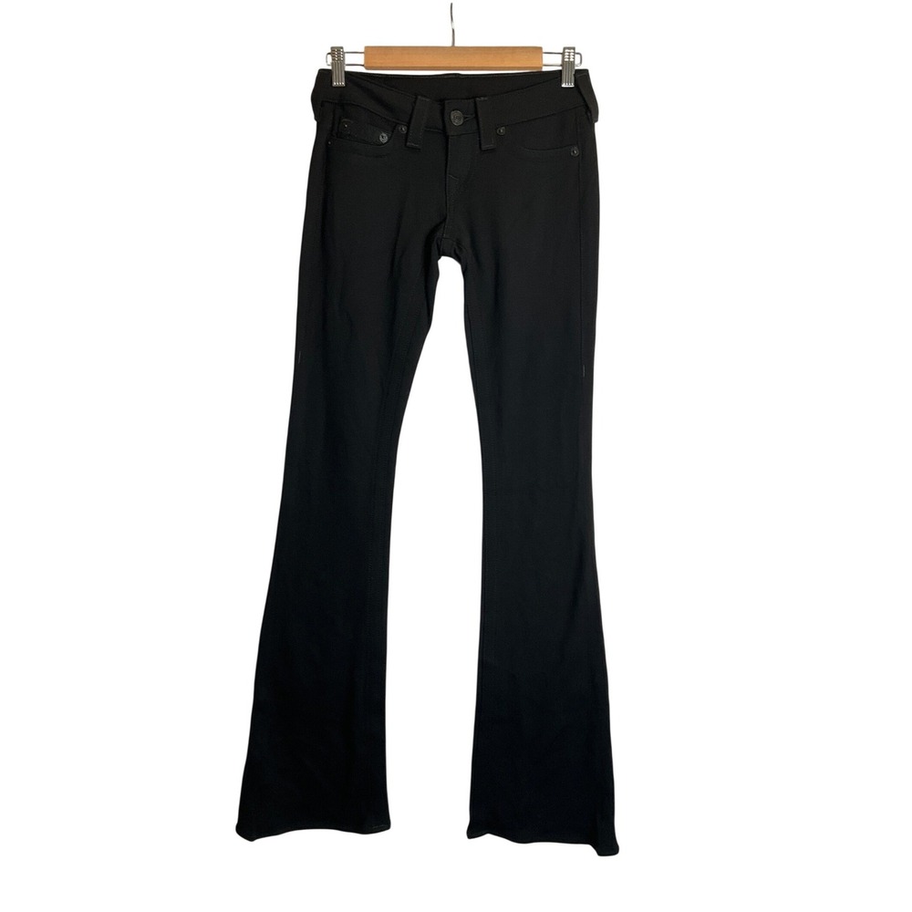 True Religion Flare Stretch Pull On Pants Stretch Ponte Y2K Retro Casual Office